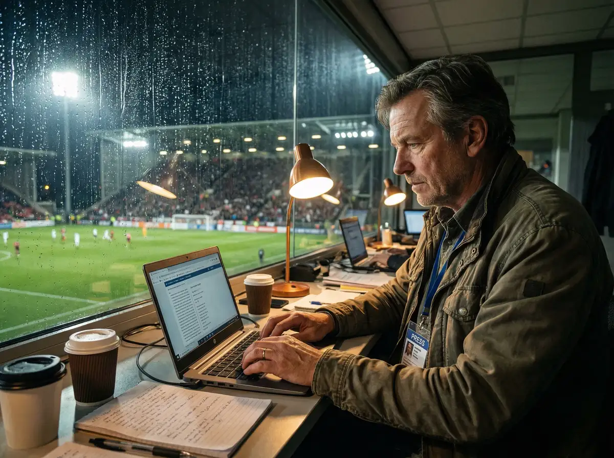 hth体育 体育记者在赛场进行专业报道